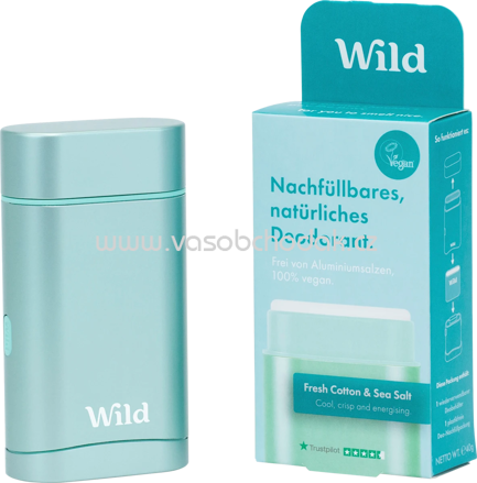 Wild Deostick Fresh Cotton & Sea Salt + Nachfüllpack, 40 g
