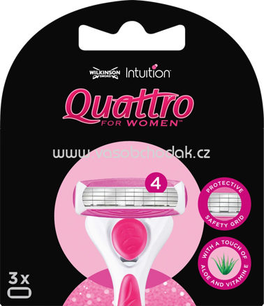 WILKINSON SWORD Rasierklingen, Quattro for women, 3 St