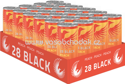 28 Black Energy Drink Peach, 24x250 ml