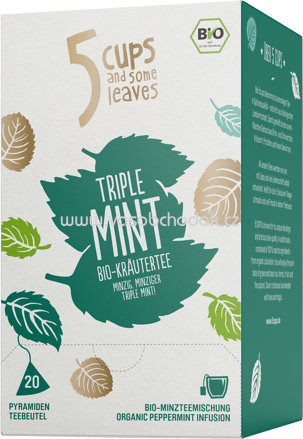 5 CUPS Triple Mint Bio Kräutertee, 20 Beutel