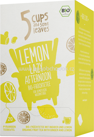 5 CUPS Lemon Lazy Afternoon Bio Früchtetee, 20 Beutel