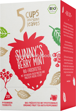5 CUPS Sunny's Berry Mint Bio Früchtetee, 20 Beutel