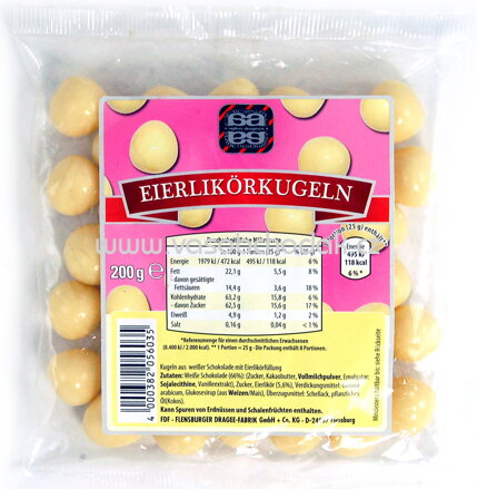 Agilus Dragees Eierlikörkugeln, 200g