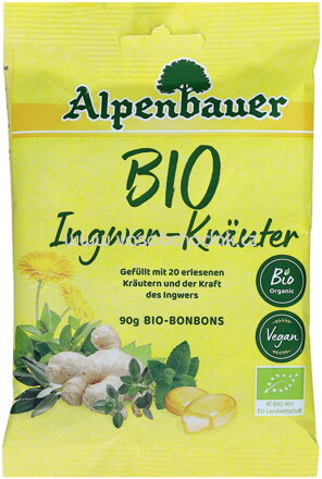 Alpenbauer Bio-Bonbons Ingwer-Kräuter, 90g