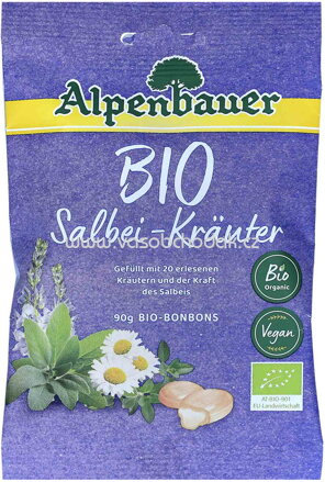 Alpenbauer Bio-Bonbons Salbei-Kräuter, 90g