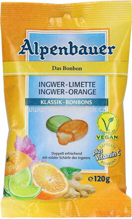 Alpenbauer Klassik-Bonbons Ingwer-Limette Ingwer-Orange, 120g
