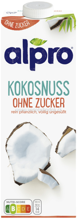 Alpro Kokosnuss Drink Ohne Zucker, 1l