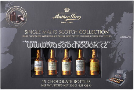 Anthon Berg Single Malts Scotch Collection, 15 St, 230g