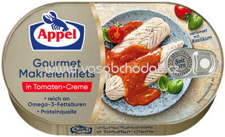 Appel Gourmet Makrelenfilets in Tomaten-Creme, 200g