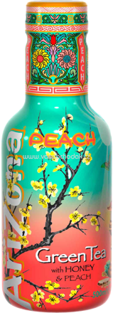 AriZona Green Tea with Honey & Peach, 500 ml a 1,5 l