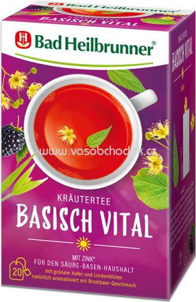 Bad Heilbrunner Kräutertee Basisch Vital, 20 Beutel