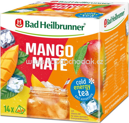 Bad Heilbrunner Cold Energy Tea Mango Mate, 14 Beutel