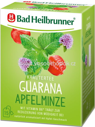 Bad Heilbrunner Kräutertee Guarana Apfelminze, 15 Beutel