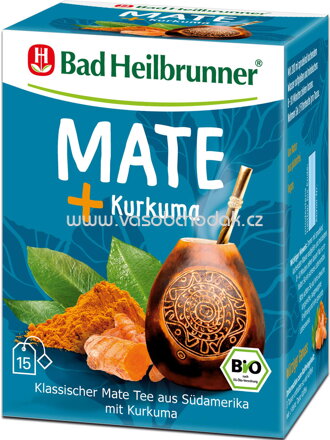 Bad Heilbrunner Mate + Kurkuma, 15 Beutel