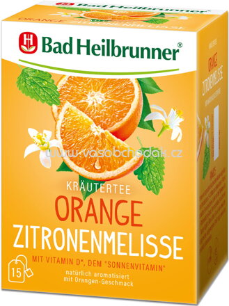 Bad Heilbrunner Kräutertee Orange Zitronenmelisse, 15 Beutel