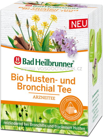Bad Heilbrunner Bio Husten- und Bronichal Tee im Pyramidenbeutel, 12 Beutel