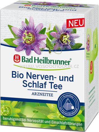 Bad Heilbrunner Bio Nerven- und Schlaf Tee im Pyramidenbeutel, 12 Beutel