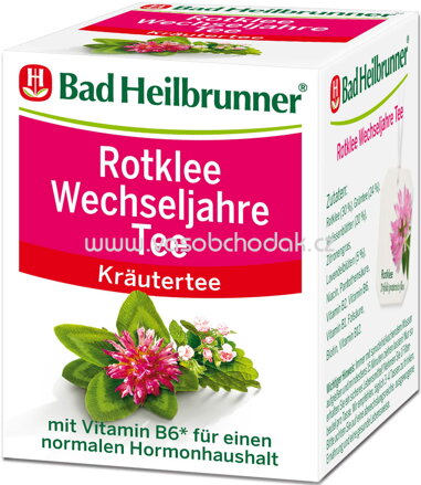 Bad Heilbrunner Rotklee Wechseljahre Tee, 8 Beutel