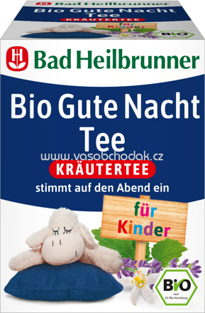 Bad Heilbrunner Bio Gute Nacht Tee für Kinder, 8 Beutel