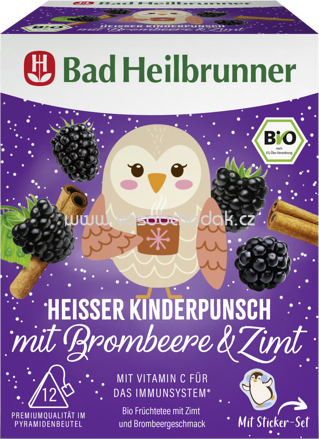 Bad Heilbrunner Heißer Kinderpunsch mit Brombeere & Zimt, 12 Beutel