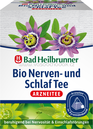 Bad Heilbrunner Bio Nerven- und Schlaf Tee im Pyramidenbeutel, 12 Beutel