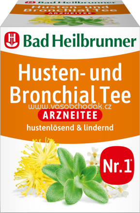 Bad Heilbrunner Husten und Bronchial Tee, 8 Beutel
