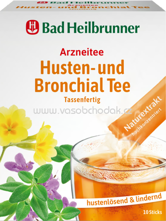 Bad Heilbrunner Husten und Bronchial Tee Tassenfertig, 10 Sticks