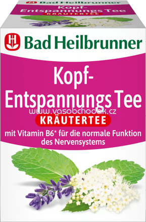 Bad Heilbrunner Kopf Entspannungs Tee, 8 Beutel