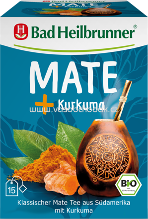 Bad Heilbrunner Mate + Kurkuma, 15 Beutel
