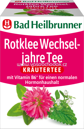 Bad Heilbrunner Rotklee Wechseljahre Tee, 8 Beutel