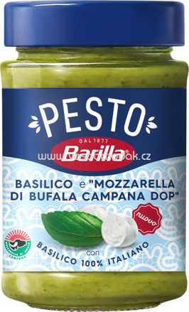 Barilla Pesto con Basilico e Mozzarella di Bufala Campana DOP, 190g