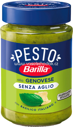 Barilla Pesto alla Genovese Senza Aglio con Basilico Italiano, 190g