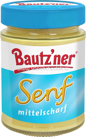 Bautz'ner Senf mittelscharf im Glas, 250 ml
