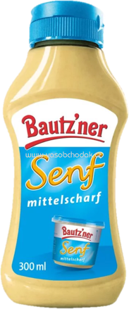 Bautz'ner Senf mittelscharf Squeeze, 300 ml