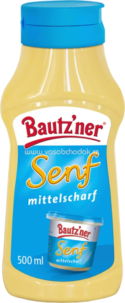 Bautz'ner Senf mittelscharf Squeeze, 500 ml