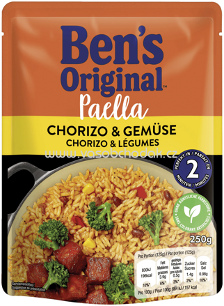 Ben's Original Express Paella Chorizo & Gemüse, 250g
