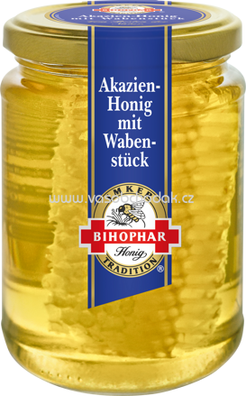 Bihophar Akazien Honig mit Wabenstück, 500g