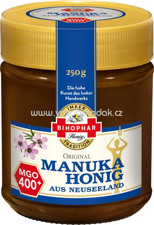 Bihophar Manuka Honig aus Neuseeland MGO 400+, 250g