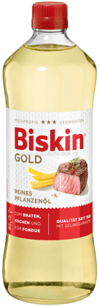 Biskin Reines Pflanzenöl - Gold, 750 ml