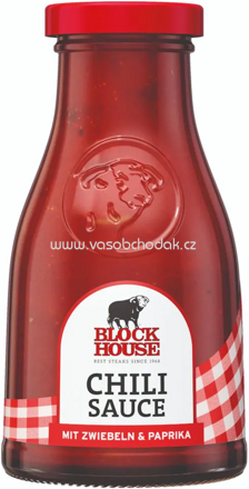 Block House Chili Sauce mit Zwiebeln und Paprika, 240 ml