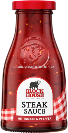 Block House Steak Sauce mit Tomaten und Pfeffer, 240 ml