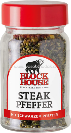 Block House Steak Pfeffer mit Schwarzem Pfeffer, Glas, 50g