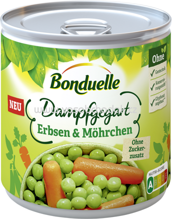 Bonduelle Dampfgegart Erbsen & Möhrchen, 305 - 610g