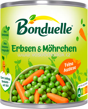 Bonduelle Erbsen mit Möhrchen Feine Auslese, 200g