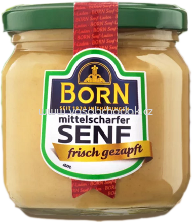 Born Frisch Gezapfter Senf, Mittelscharf, 200 ml