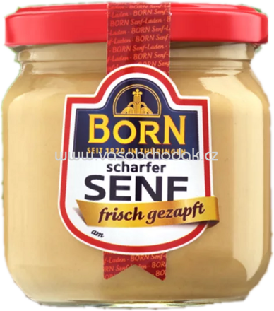 Born Frisch Gezapfter Senf, Scharf, 200 ml