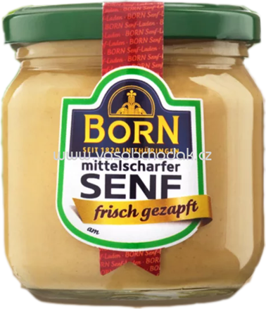 Born Frisch Gezapfter Senf, Mittelscharf, 200 ml