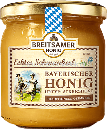 Breitsamer Honig Echtes Schmankerl Bayerischer Honig Streichfest, 500g