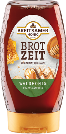 Breitsamer Honig Brot Zeit Waldhonig, spenderflasche, 350g
