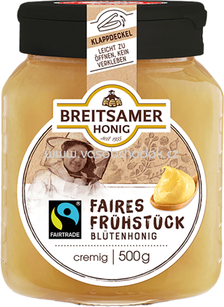 Breitsamer Honig Faires Frühstück Blütenhonig, cremig, 500g